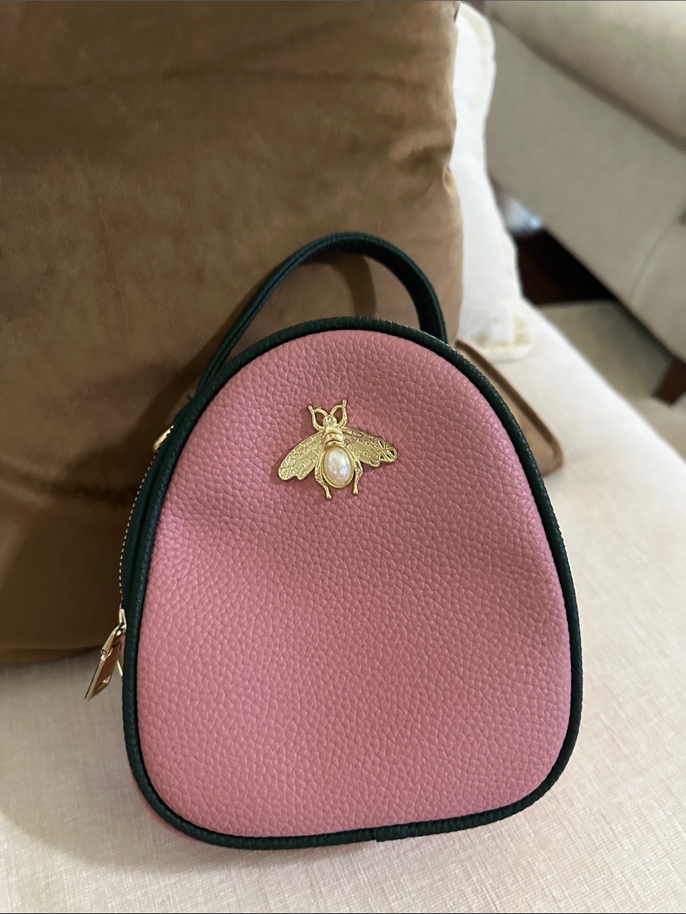 Pink Women's Bee Accent Mini Bag